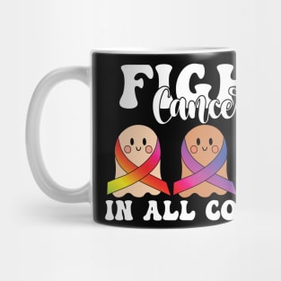 Fight Cancer in all colors Breast Cancer Awareness Mental Health Autism Awareness Mug